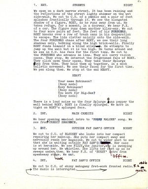 Bugsy Malone Text 2 -Bugsy Original AP screenplay