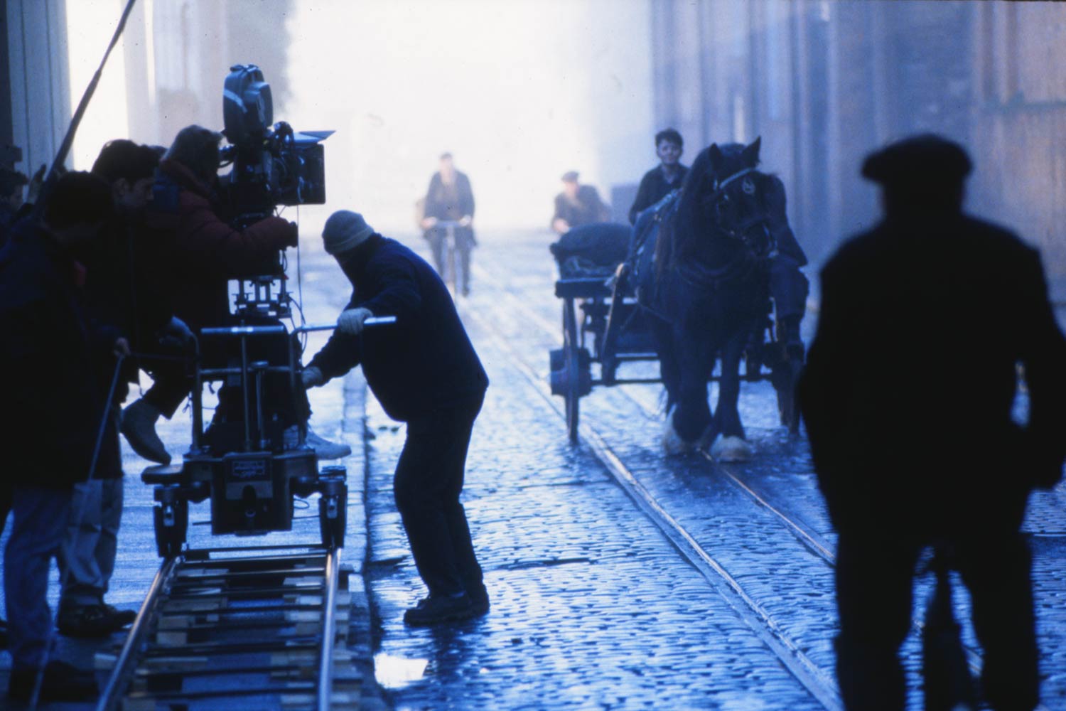 Crew on the set of Angela's Ashes