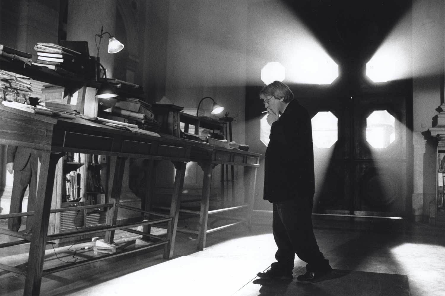 Alan Parker on set of Evita