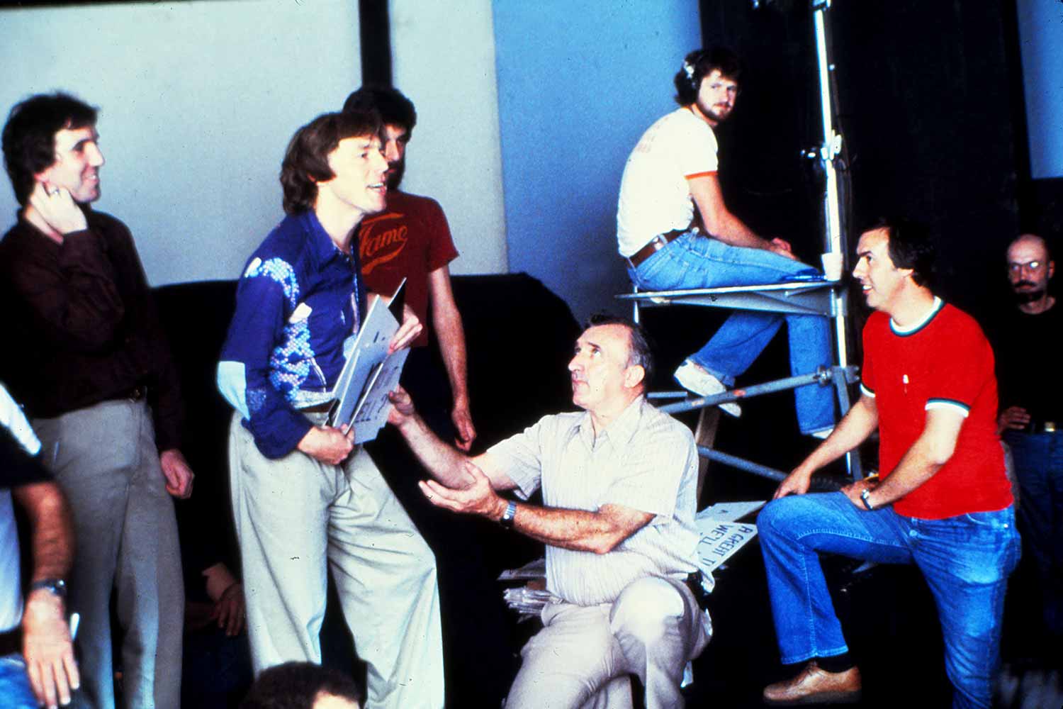 Alan Parker on set of Fame (1980)