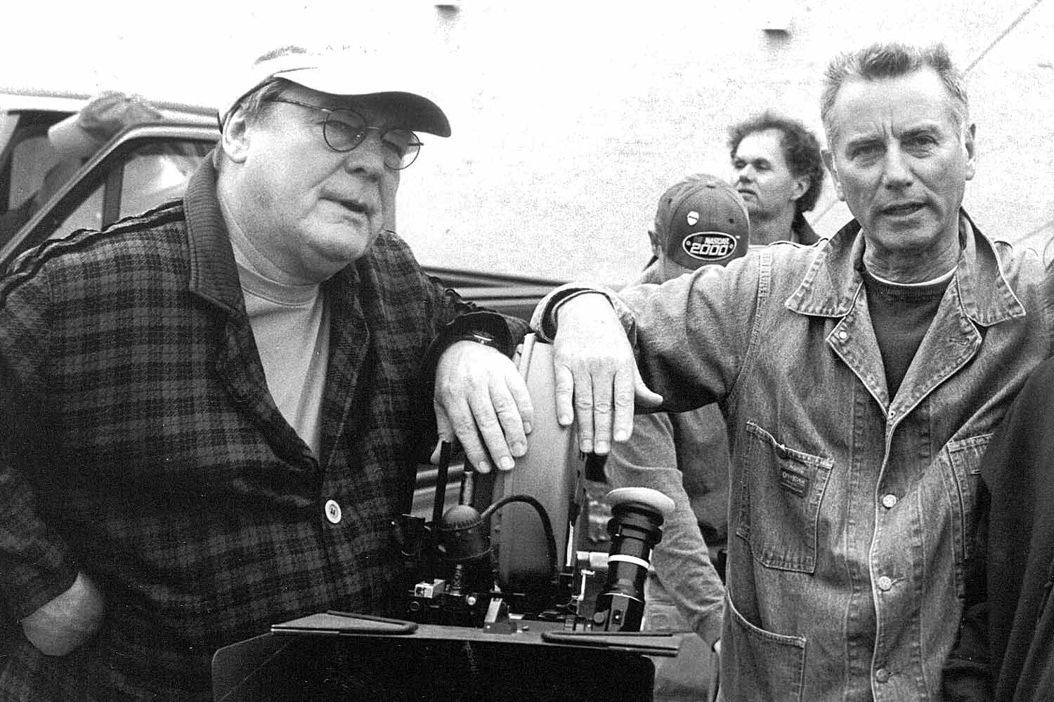 Alan Parker and Michael Seresin on the set of The Life of David Gale